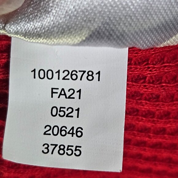 Karen Scott Sport Womens Red Waffle Knit Long Sleeve Pullover Size M Soft & Brea - Picture 14 of 15